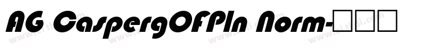 AG CaspergOFPln Norm字体转换